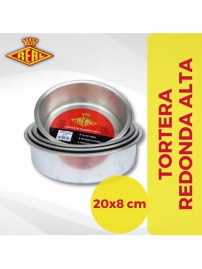 Comprar Aluminio Real Tortera Alta Nº20- 20 cm x 8 cm Mayorista al Mejor Precio!