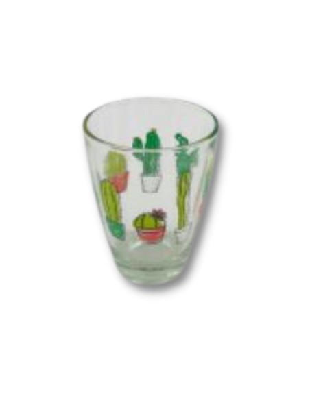 Comprar Encanta Vaso Decorado Cactus 360 ml   48 Mayorista al Mejor Precio!