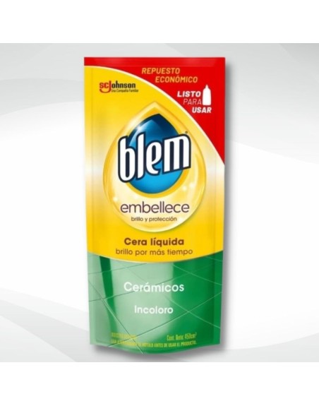 Comprar Blem Autobrillo Embellece Ceramicos Incoloro 450 ml Doypack Mayorista al Mejor Precio!