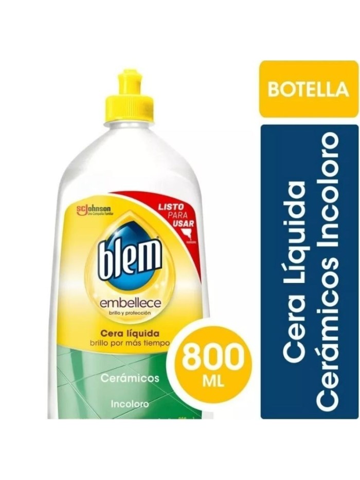 Comprar Blem Autobrillo Embellece Ceramicos Incoloro 800 ml Botella Mayorista al Mejor Precio!