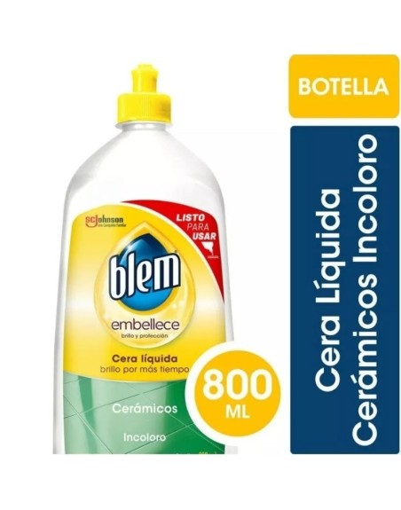 Comprar Blem Autobrillo Embellece Ceramicos Incoloro 800 ml Botella Mayorista al Mejor Precio!