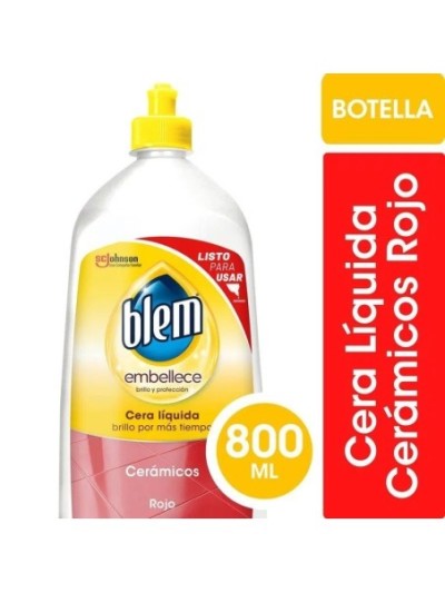 Comprar Blem Autobrillo Embellece Ceramicos Rojo 800 ml Botella Mayorista al Mejor Precio!