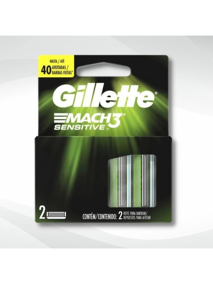 Comprar Cartucho Mach3 Sensitive 2 uds Gillette Mayorista al Mejor Precio!