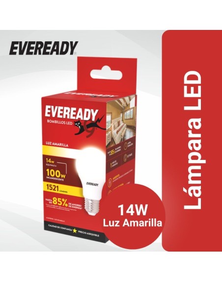 Lampara LED Eveready 14W 100W Amarilla