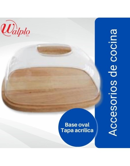 Comprar Campana Base Oval Madera Tapa Acrilico Mayorista al Mejor Precio!