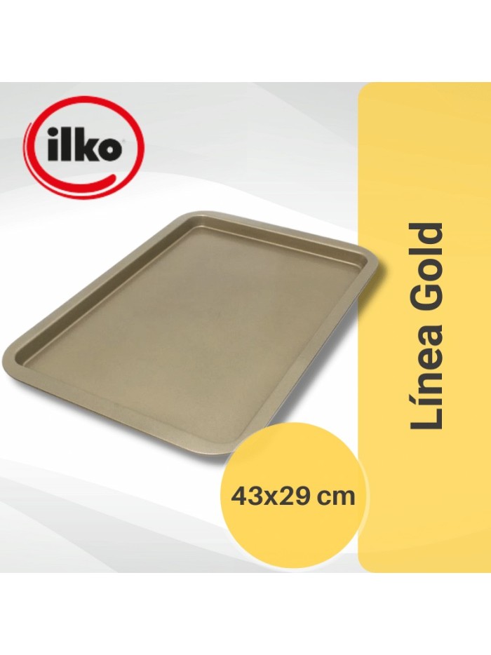 Comprar Ilko Bandeja Galletas 43x29 cm Linea Gold Antiadherente Mayorista al Mejor Precio!