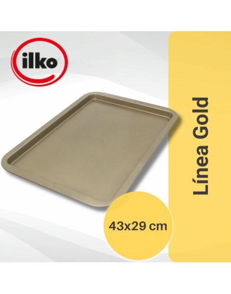 Comprar Ilko Bandeja Galletas 43x29 cm Linea Gold Antiadherente Mayorista al Mejor Precio!