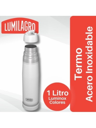 Comprar Termo Luminox Acero Inoxidable Blanco Lumilagro Mayorista al Mejor Precio!