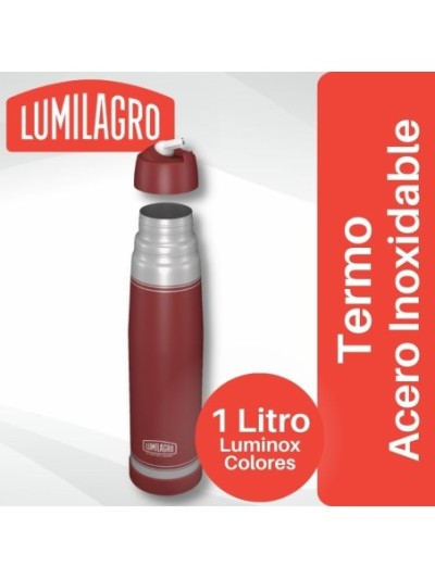 Comprar Termo Luminox Acero Inoxidable Bordo Lumilagro Mayorista al Mejor Precio!