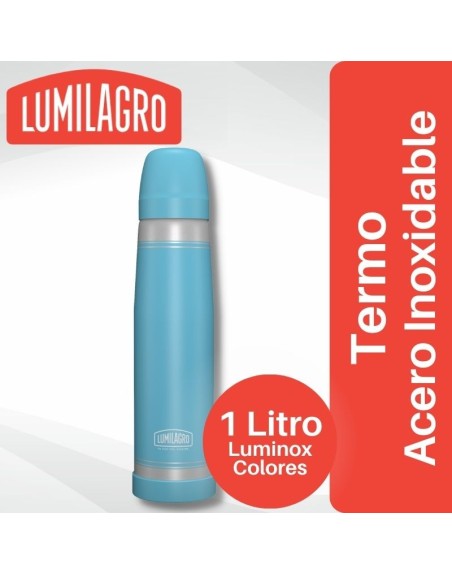 Comprar Termo Luminox Acero Inoxidable Celeste Pastel Lumilagro Mayorista al Mejor Precio!