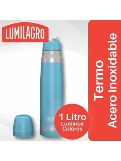 Comprar Termo Luminox Acero Inoxidable Celeste Pastel Lumilagro Mayorista al Mejor Precio!