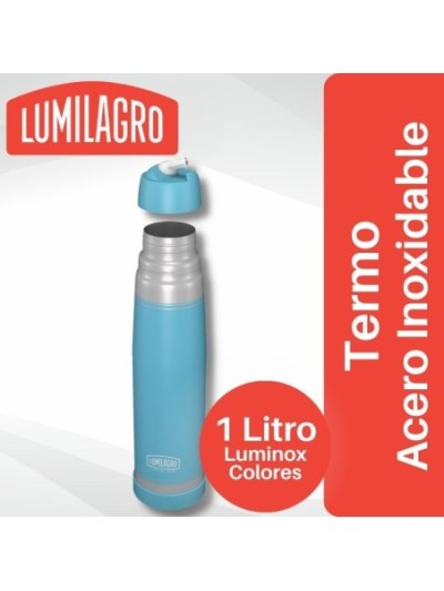 Comprar Termo Luminox Acero Inoxidable Celeste Pastel Lumilagro Mayorista al Mejor Precio!