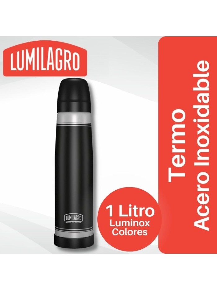 Comprar Termo Luminox Acero Inoxidable Negro Lumilagro Mayorista al Mejor Precio!