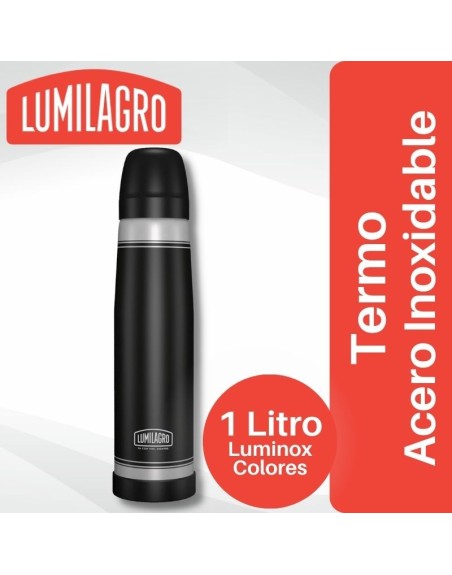 Comprar Termo Luminox Acero Inoxidable Negro Lumilagro Mayorista al Mejor Precio!