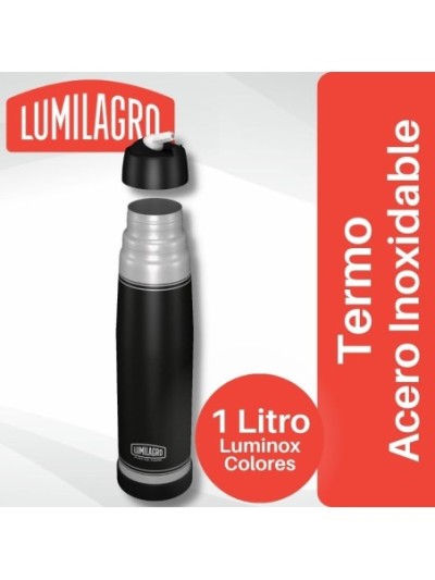 Comprar Termo Luminox Acero Inoxidable Negro Lumilagro Mayorista al Mejor Precio!