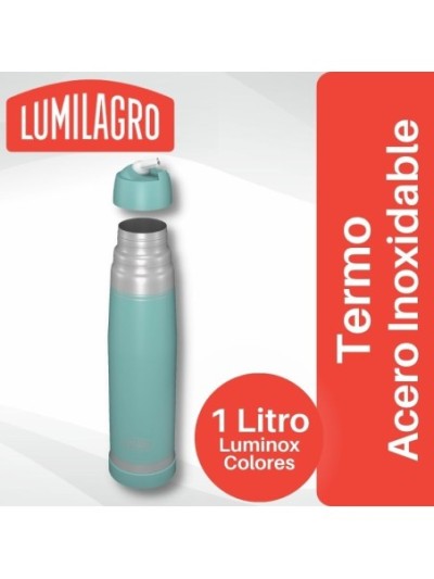 Comprar Termo Luminox Acero Inoxidable Verde Pastel Lumilagro Mayorista al Mejor Precio!