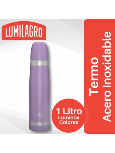 Comprar Termo Luminox Acero Inoxidable Violeta Lumilagro Mayorista al Mejor Precio!