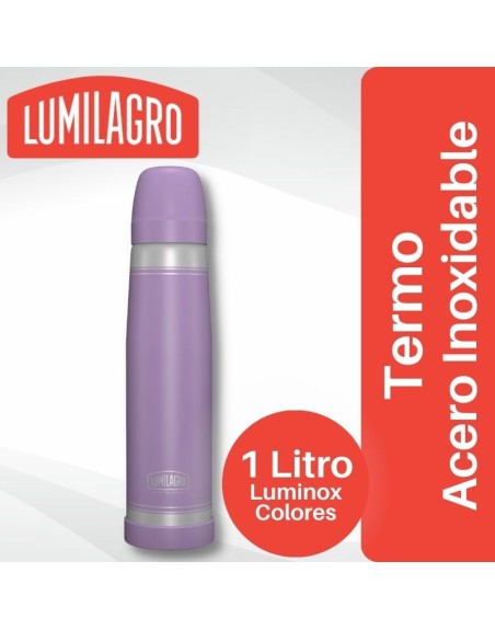 Comprar Termo Luminox Acero Inoxidable Violeta Lumilagro Mayorista al Mejor Precio!