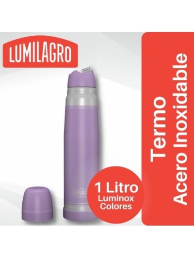 Comprar Termo Luminox Acero Inoxidable Violeta Lumilagro Mayorista al Mejor Precio!