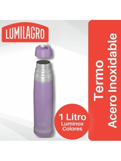 Comprar Termo Luminox Acero Inoxidable Violeta Lumilagro Mayorista al Mejor Precio!