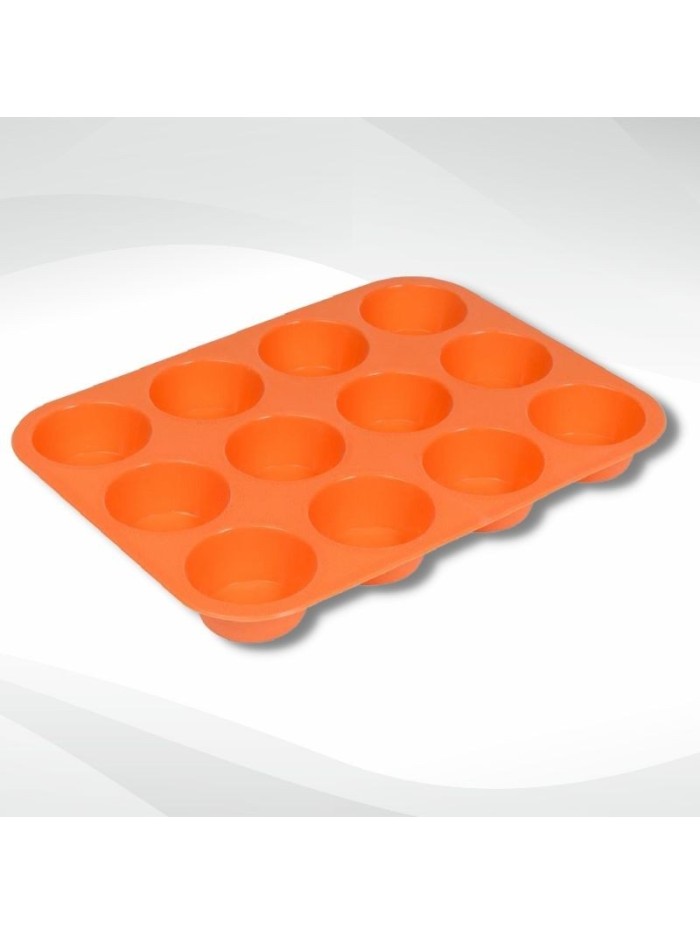 Comprar Walplo Molde Silicona Para Muffins x 12 Naranja Mayorista al Mejor Precio!