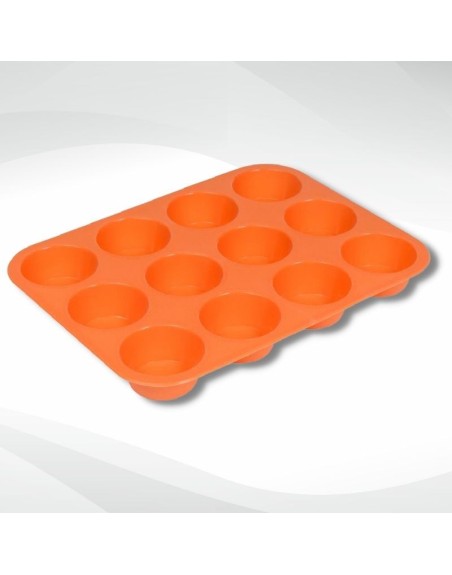 Comprar Walplo Molde Silicona Para Muffins x 12 Naranja Mayorista al Mejor Precio!