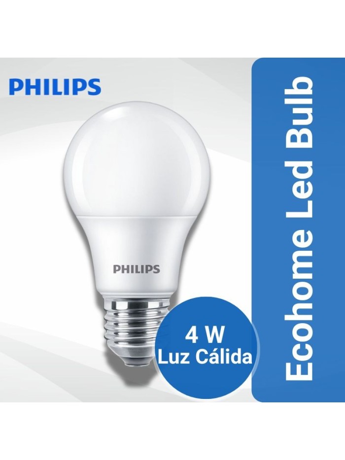 Comprar Lampara Ecohome Gota Led 4W/40W Calida Philips Mayorista al Mejor Precio!