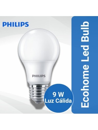 Lampara Ecohome Led Bulb  9W Luz calida Philips