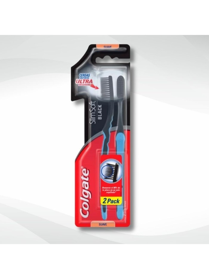 Comprar Cepillo Dental Colgate Slim Soft 2x1 Suave Black Mayorista al Mejor Precio!