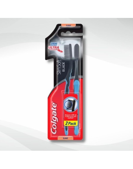 Comprar Cepillo Dental Colgate Slim Soft 2x1 Suave Black Mayorista al Mejor Precio!