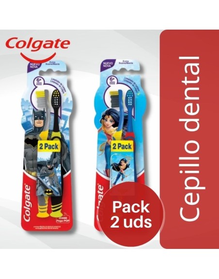 Comprar Cepillo Dental Colgate Smiles +6 Años Batman - Wonderwoman 2 ud Mayorista al Mejor Precio!