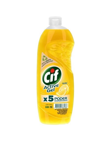 Comprar CIF Lavavajillas Active Gel Limon x 600 ml Mayorista al Mejor Precio!