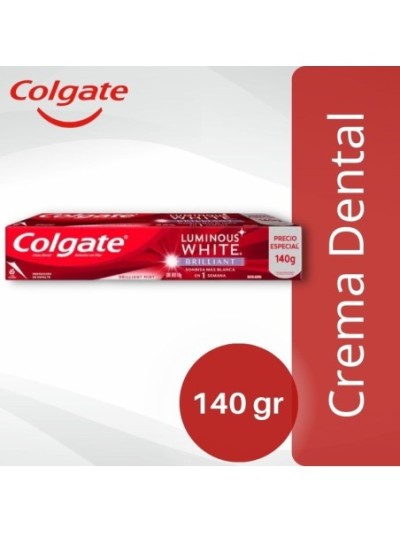 Comprar Crema Dental Colgate Luminous White Brilliant 140 gr Mayorista al Mejor Precio!