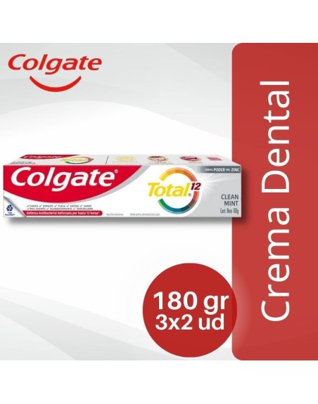 Comprar Colgate PACK Total 12 Clean Mint 3x2 180 gr  16 Mayorista al Mejor Precio!