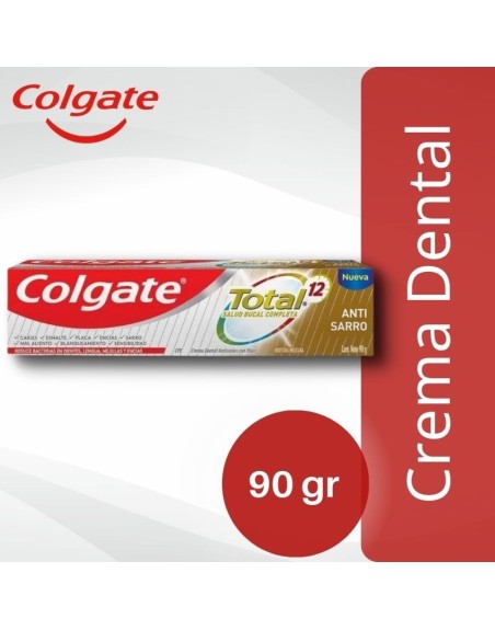 Comprar Crema Dental Colgate Total 12 Antisarro  90 gr Mayorista al Mejor Precio!