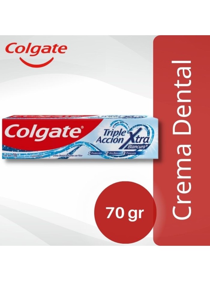 Comprar Crema Dental Colgate Triple Accion X 70g.XTRA BLANCU.72 Mayorista al Mejor Precio!