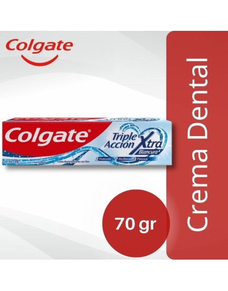 Comprar Crema Dental Colgate Triple Accion X 70g.XTRA BLANCU.72 Mayorista al Mejor Precio!