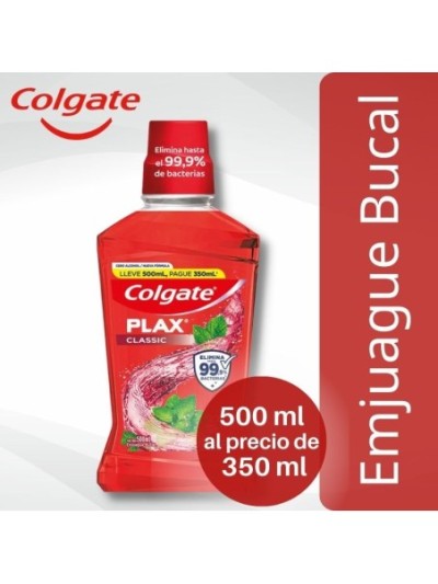Comprar Enjuague Bucal Colgate Plax Classic 500 ml al precio de 350 ml Mayorista al Mejor Precio!