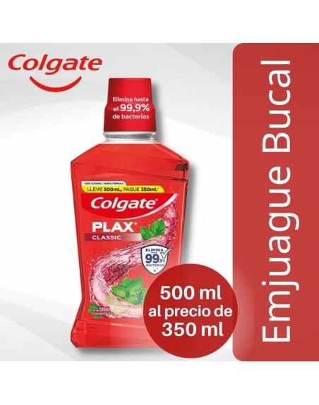 Comprar Enjuague Bucal Colgate Plax Classic 500 ml al precio de 350 ml Mayorista al Mejor Precio!