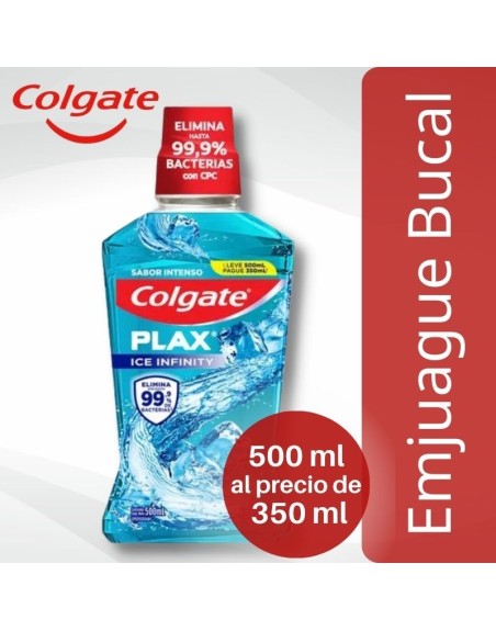 Comprar Enjuague Bucal Colgate Plax Ice Infinity 500 ml al precio de 350 ml Mayorista al Mejor Precio!