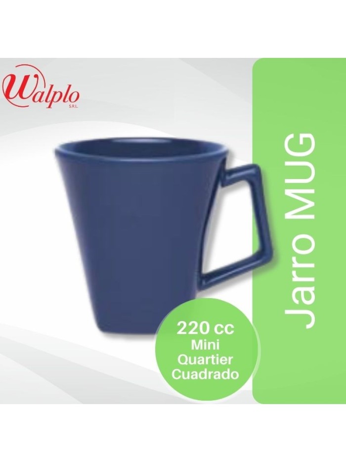 Comprar Jarro MUG 220CC MINI QUART.CUAD.AZUL Mayorista al Mejor Precio!