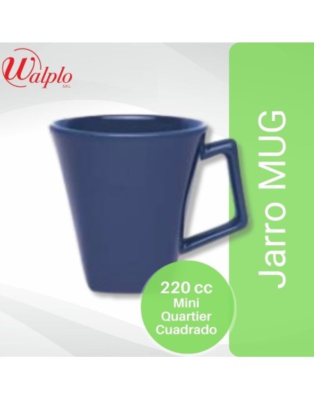 Comprar Jarro MUG 220CC MINI QUART.CUAD.AZUL Mayorista al Mejor Precio!