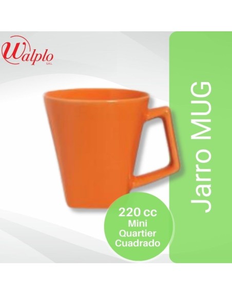 Comprar Jarro MUG 220CC MINI QUART.CUAD.NARAN Mayorista al Mejor Precio!