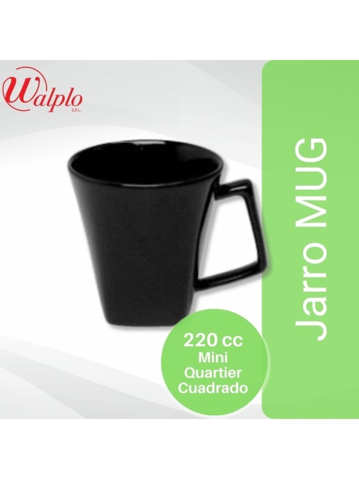 Comprar Jarro MUG 220CC MINI QUART.CUAD.Negro Mayorista al Mejor Precio!