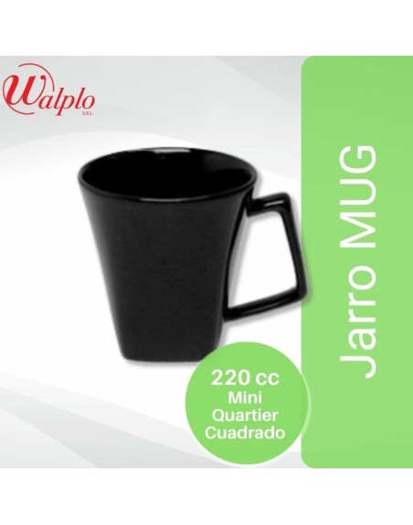 Comprar Jarro MUG 220CC MINI QUART.CUAD.Negro Mayorista al Mejor Precio!