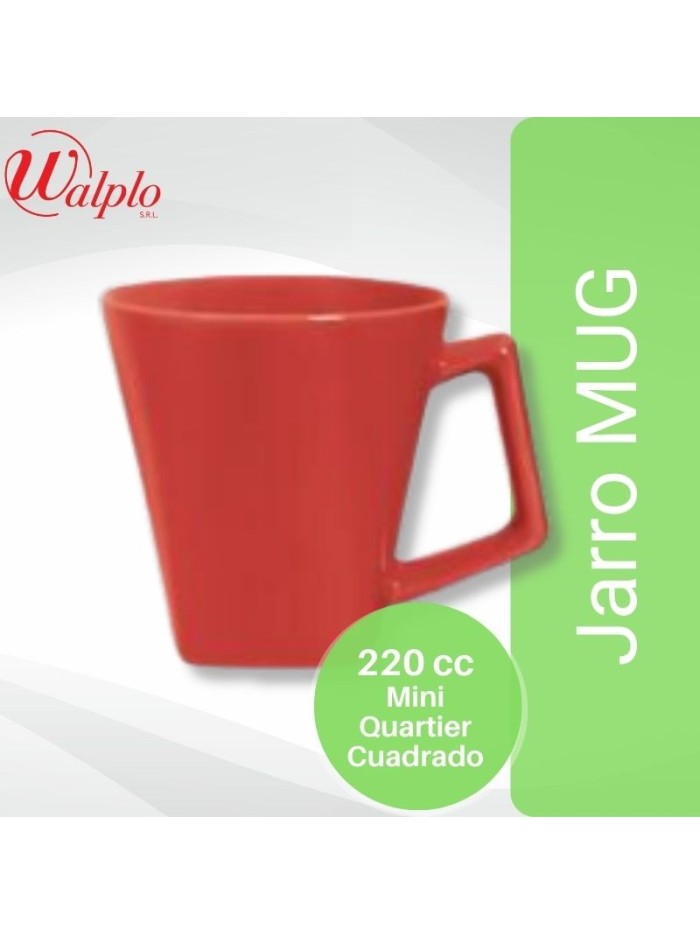 Comprar Jarro MUG 220CC MINI QUART.CUAD.Rojo Mayorista al Mejor Precio!