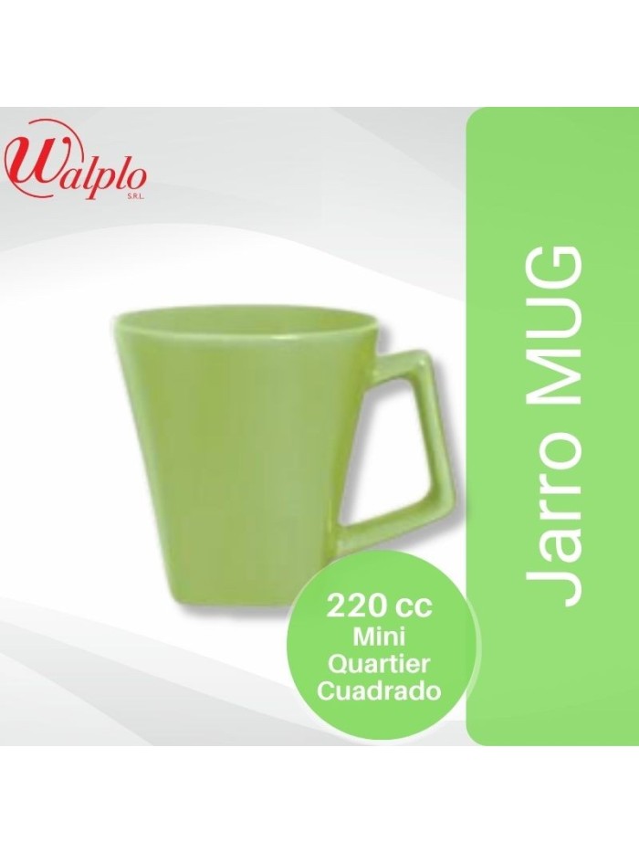 Comprar Jarro MUG 220CC MINI QUART.CUAD.Verde Mayorista al Mejor Precio!