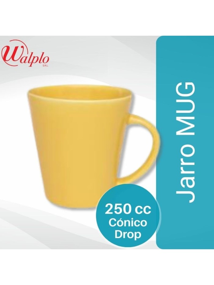 Comprar Jarro MUG 250CC Conico Drop Amarillo Mayorista al Mejor Precio!