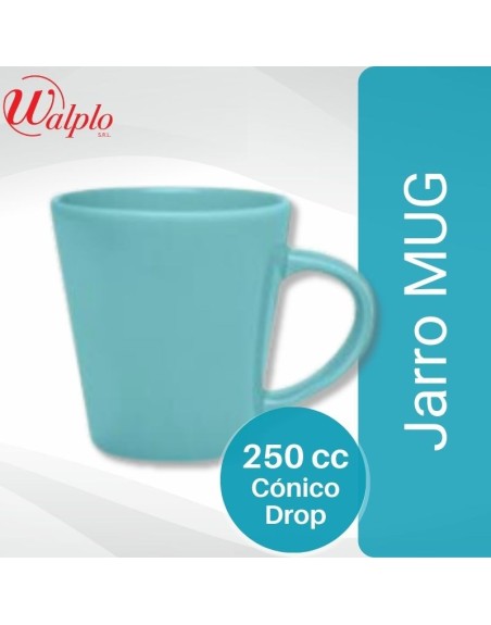 Comprar Jarro MUG 250CC Conico Drop Celeste Mayorista al Mejor Precio!