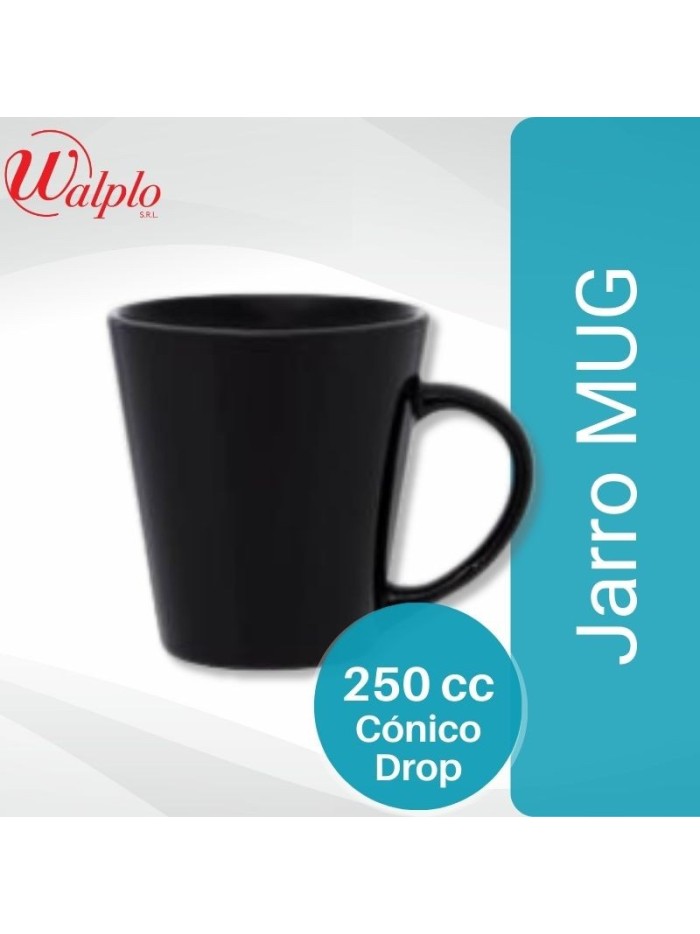 Comprar Jarro MUG 250CC Conico Drop Negro 806 Mayorista al Mejor Precio!